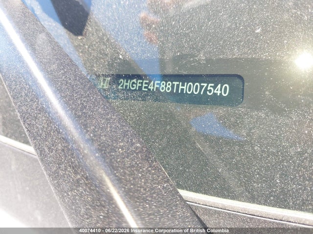 Продажа на аукционе авто 2026 Honda Civic, vin: 2HGFE4F88TH007540, номер лота: 40074410