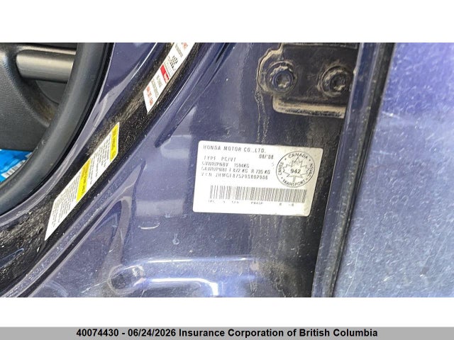 2009 Honda Fit მანქანა იყიდება აუქციონზე, vin: JHMGE87529S802906, აუქციონის ნომერი: 40074430