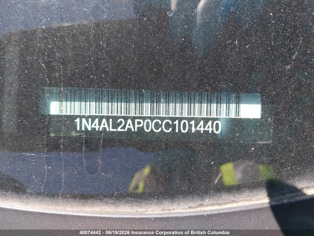Продаж на аукціоні авто 2012 Nissan Altima S, vin: 1N4AL2AP0CC101440, номер лоту: 40074442