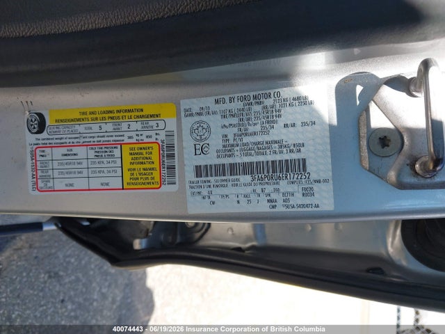 Продажа на аукционе авто 2014 Ford Fusion Titanium Hev, vin: 3FA6P0RU6ER172252, номер лота: 40074443