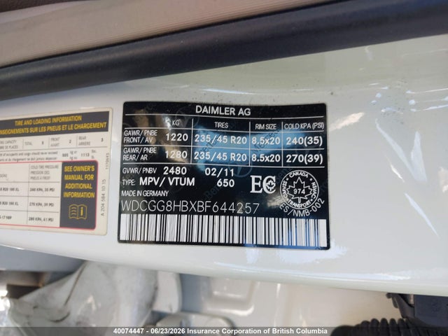 Продажа на аукционе авто 2011 Mercedes-benz Glk 350 4matic, vin: WDCGG8HBXBF644257, номер лота: 40074447