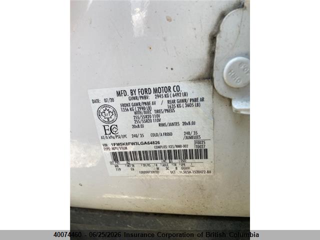 Ford Explorer Limited 2020 1FM5K8FW3LGA64826 Image 8