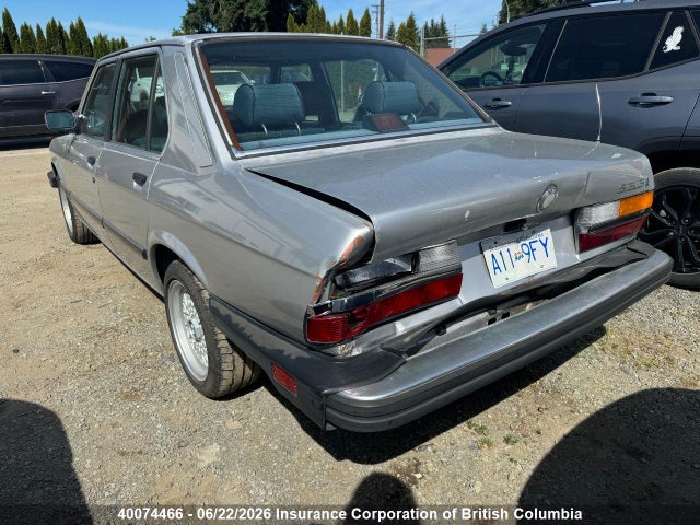 Aukcja sprzedaży 1986 Bmw 535i, vin: WBADC7403G0962408, numer aukcji: 40074466