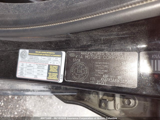 KIA FORTE LX 2015 KNAFK5A89F5315815 Image 9