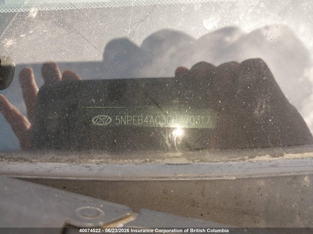 2012 Hyundai Sonata Gls მანქანა იყიდება აუქციონზე, vin: 5NPEB4AC3CH370317, აუქციონის ნომერი: 40074522