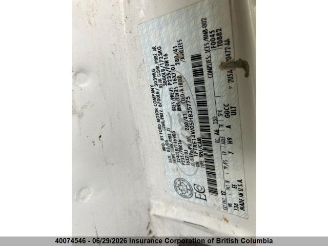 2005 Ford Ford E150 მანქანა იყიდება აუქციონზე, vin: 1FTRE14W05HB35775, აუქციონის ნომერი: 40074546