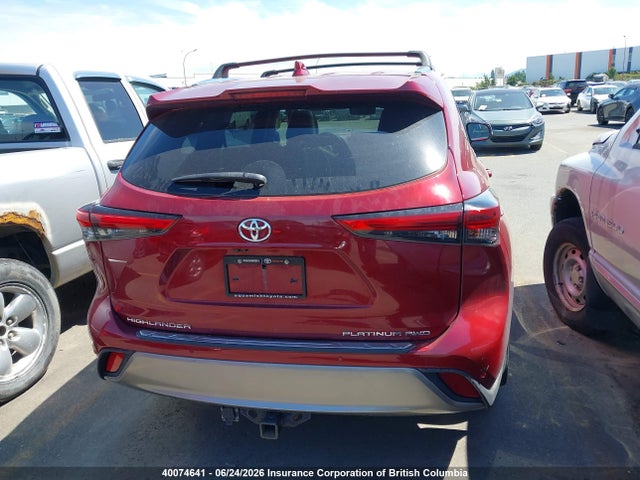 2021 Toyota Highlander Platinum მანქანა იყიდება აუქციონზე, vin: 5TDFZRBH0MS128281, აუქციონის ნომერი: 40074641