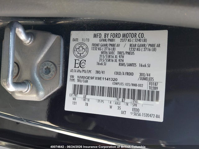 Ford Transit Connect Xlt 2014 NM0GE9FX9E1141320 Image 9