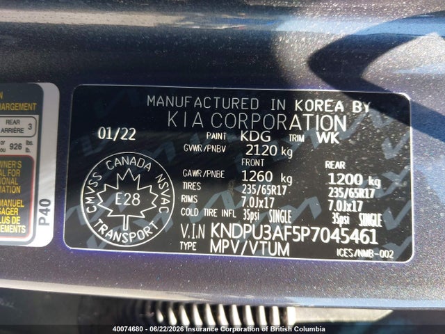 2023 Kia Sportage Lx მანქანა იყიდება აუქციონზე, vin: KNDPU3AF5P7045461, აუქციონის ნომერი: 40074680