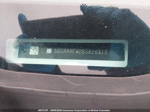 40072197 :رقم المزاد ، 3GCAAAFW2BS626812 vin ، 2011 Chevrolet Hhr Panel Ls مزاد بيع