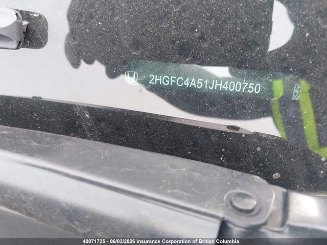Продаж на аукціоні авто 2018 Honda Civic Lx, vin: 2HGFC4A51JH400750, номер лоту: 40071725