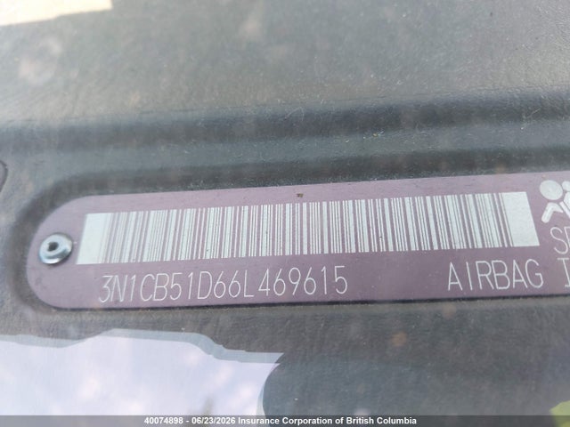 Aukcja sprzedaży 2006 Nissan Sentra 1.8/1.8s, vin: 3N1CB51D66L469615, numer aukcji: 40074898