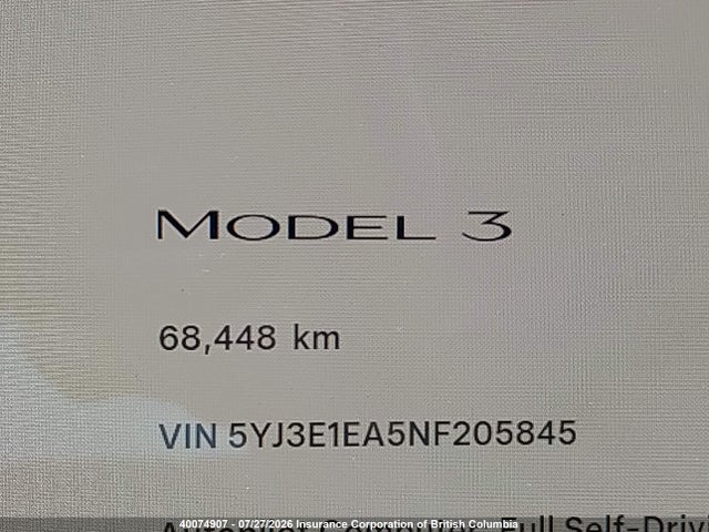 Aukcja sprzedaży 2022 Tesla Model 3, vin: 5YJ3E1EA5NF205845, numer aukcji: 40074907