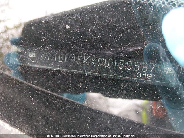 Aukcja sprzedaży 2012 Toyota Camry Se/le/xle, vin: 4T1BF1FKXCU150597, numer aukcji: 40069101