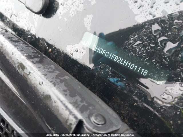 2020 Honda Civic მანქანა იყიდება აუქციონზე, vin: 2HGFC1F92LH101118, აუქციონის ნომერი: 40075045
