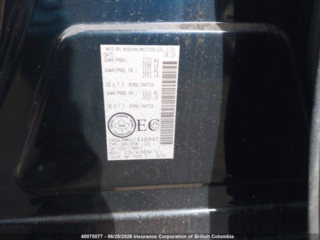 5N1DL0MM1LC510457 Infiniti QX60