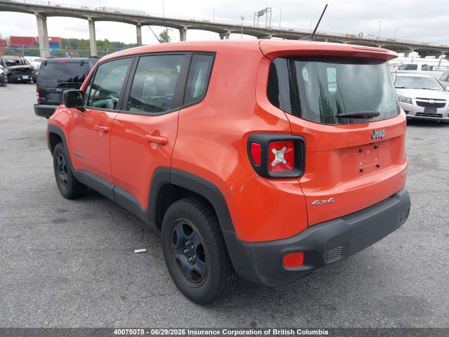 Продаж на аукціоні авто 2016 Jeep Renegade Sport, vin: ZACCJBAT2GPE24721, номер лоту: 40075078