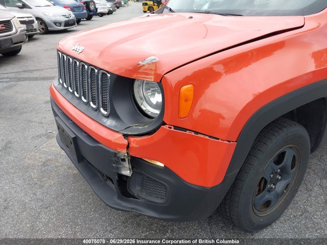 Продаж на аукціоні авто 2016 Jeep Renegade Sport, vin: ZACCJBAT2GPE24721, номер лоту: 40075078
