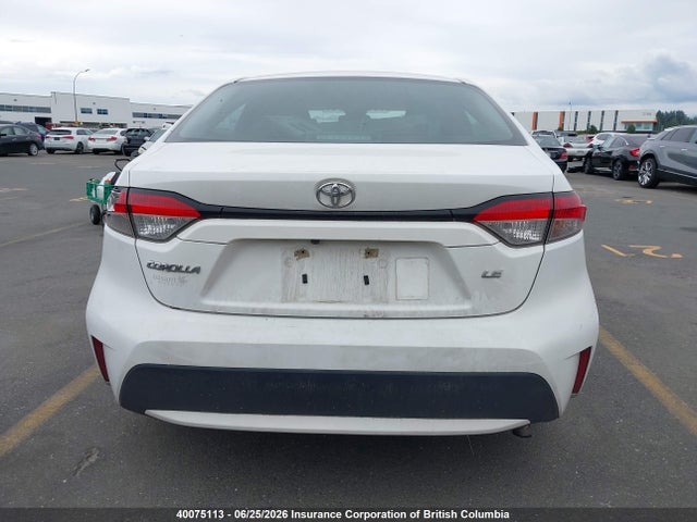 40075113 :رقم المزاد ، 5YFBPRBE3LP010629 vin ، 2020 Toyota Corolla Le مزاد بيع