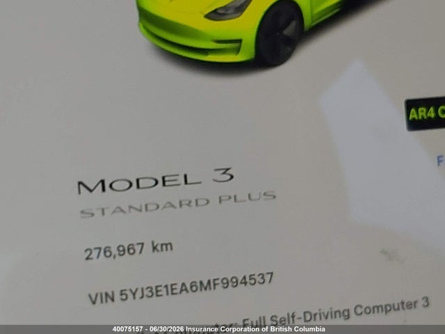 Tesla MODEL 3 2021 5YJ3E1EA6MF994537 Image 16