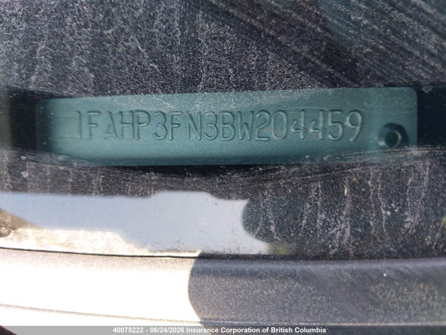 2011 Ford Focus მანქანა იყიდება აუქციონზე, vin: 1FAHP3FN3BW204459, აუქციონის ნომერი: 40075222