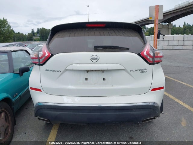 Aukcja sprzedaży 2016 Nissan Murano S/sl/sv/platinum, vin: 5N1AZ2MH7GN138018, numer aukcji: 40075229