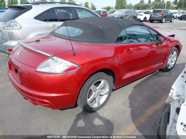 2009 Mitsubishi Eclipse Spyder Gs მანქანა იყიდება აუქციონზე, vin: 4A3AL25F29E008439, აუქციონის ნომერი: 40075235