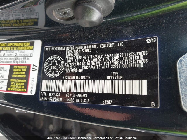 Toyota Venza 2014 4T3BK3BB4EU101712 Image 9