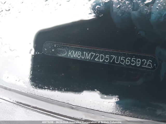 2007 Hyundai Tucson Gl/gls მანქანა იყიდება აუქციონზე, vin: KM8JM72D57U565926, აუქციონის ნომერი: 40075259