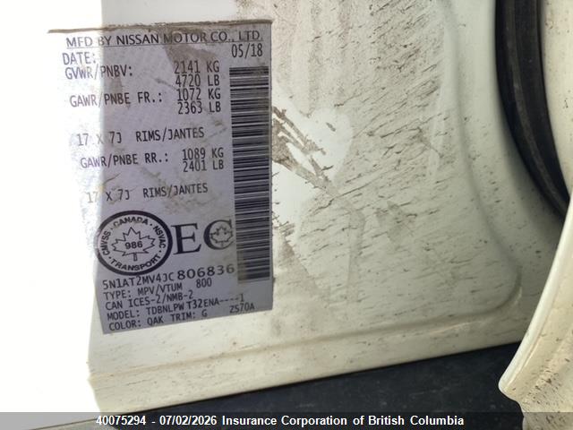 Nissan Rogue 2018 5N1AT2MV4JC806836 Image 16