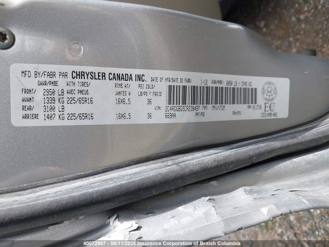 Aukcja sprzedaży 2012 Dodge Grand Caravan Se, vin: 2C4RDGBG5CR238497, numer aukcji: 40072987