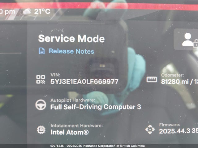 2020 Tesla Model 3 მანქანა იყიდება აუქციონზე, vin: 5YJ3E1EA0LF669977, აუქციონის ნომერი: 40075336