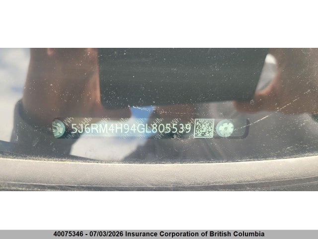 Honda CR-V 2016 5J6RM4H94GL805539 Image 10