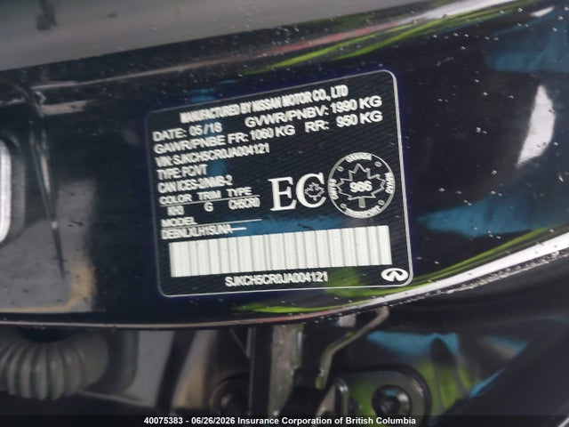 Infiniti QX30 2018 SJKCH5CR0JA004121 Image 9