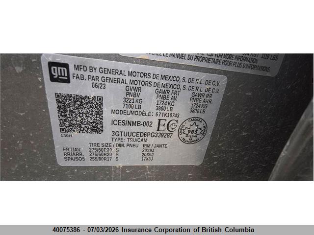 GMC Sierra K1500 Elevation 2023 3GTUUCED6PG339287 Image 14