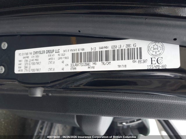 RAM 1500 St 2014 3C6JR6AT7EG125061 Image 9