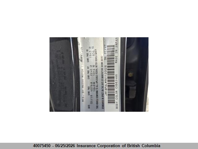Mazda 3 Mazda Gs 2019 JM1BPALM9K1120028 Image 12