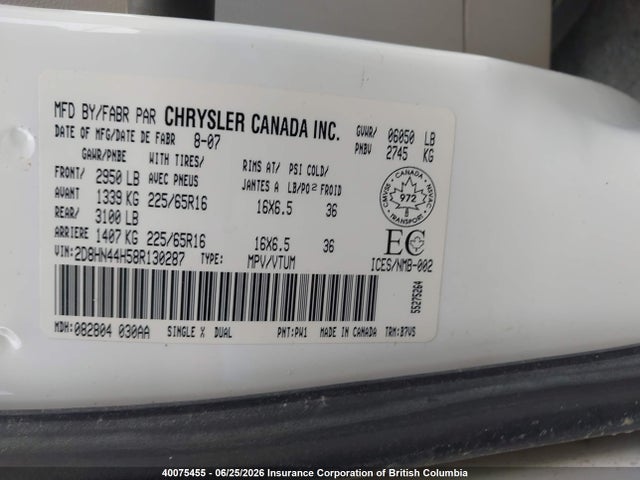 Aukcja sprzedaży 2008 Dodge Grand Caravan Se, vin: 2D8HN44H58R130287, numer aukcji: 40075455