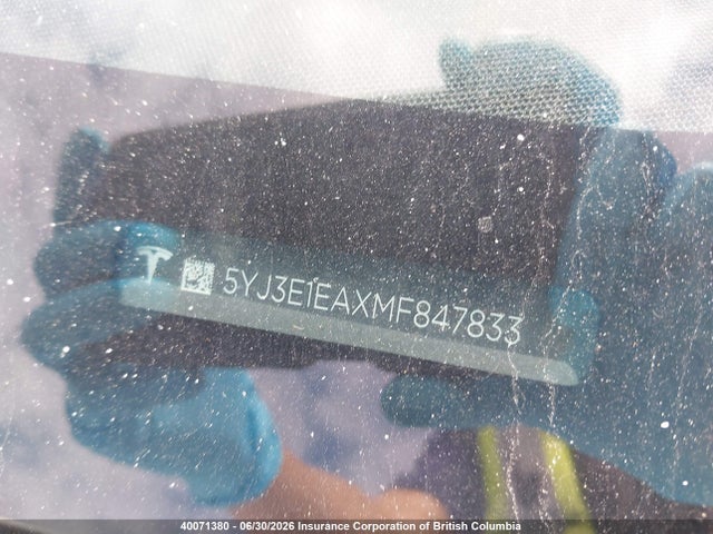 5YJ3E1EAXMF847833 Tesla MODEL 3