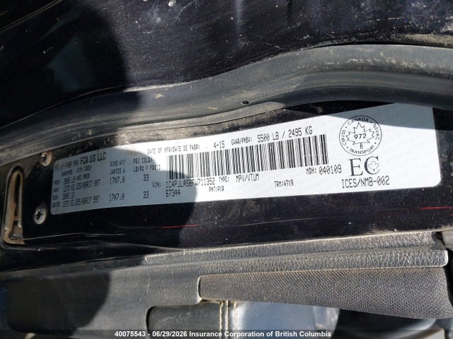 Продаж на аукціоні авто 2015 Jeep Cherokee Sport, vin: 1C4PJLAS8FW711352, номер лоту: 40075543
