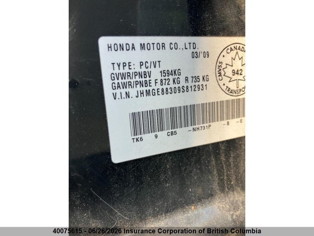 Продаж на аукціоні авто 2009 Honda Fit, vin: JHMGE88309S812931, номер лоту: 40075615