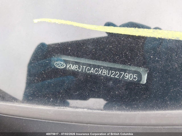 2011 Hyundai Tucson Gl/gls მანქანა იყიდება აუქციონზე, vin: KM8JTCACXBU227905, აუქციონის ნომერი: 40075617