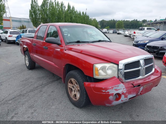 2006 Dodge Dakota Quad Slt მანქანა იყიდება აუქციონზე, vin: 1D7HW48N06S606281, აუქციონის ნომერი: 40075626