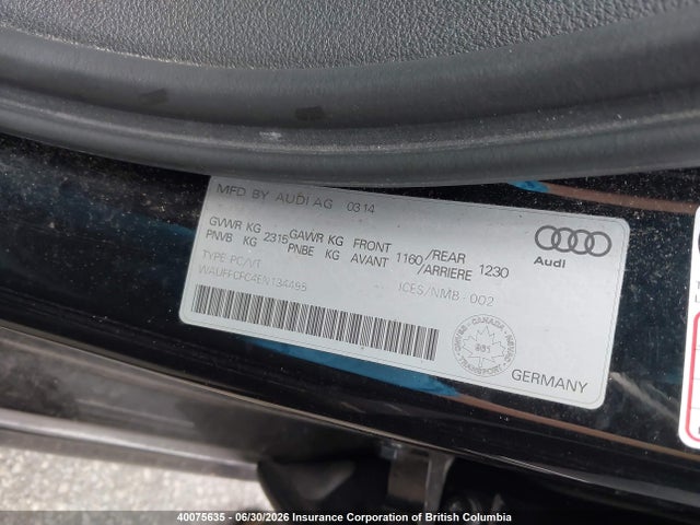 Audi A6 2014 WAUFFCFC4EN134495 Image 9