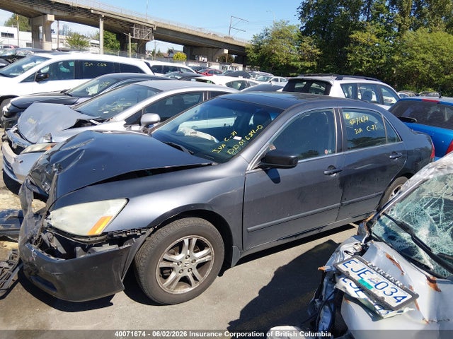 2007 Honda Accord Ex მანქანა იყიდება აუქციონზე, vin: 1HGCM56737A812465, აუქციონის ნომერი: 40071674
