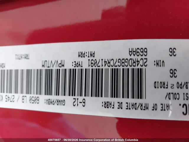 Aukcja sprzedaży 2012 Dodge Grand Caravan Se/sxt, vin: 2C4RDGBG7CR417091, numer aukcji: 40075657
