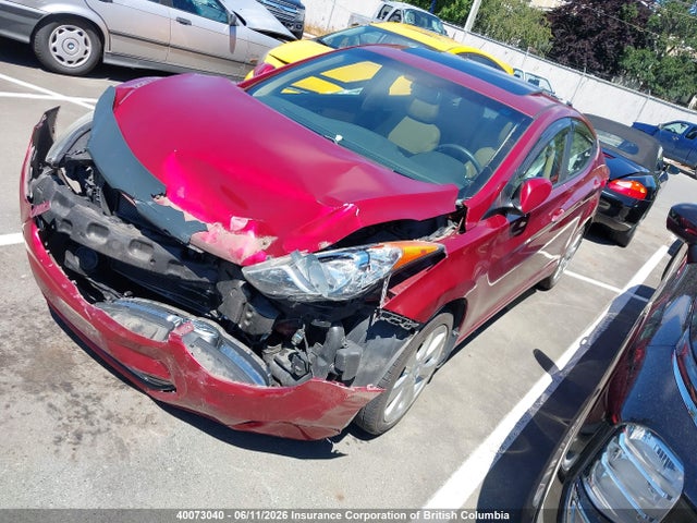 40073040 :رقم المزاد ، 5NPDH4AE9BH015436 vin ، 2011 Hyundai Elantra Gls/limited مزاد بيع