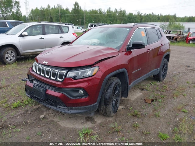 2022 Jeep Compass Latitude მანქანა იყიდება აუქციონზე, vin: 3C4NJDBB4NT114456, აუქციონის ნომერი: 40071095