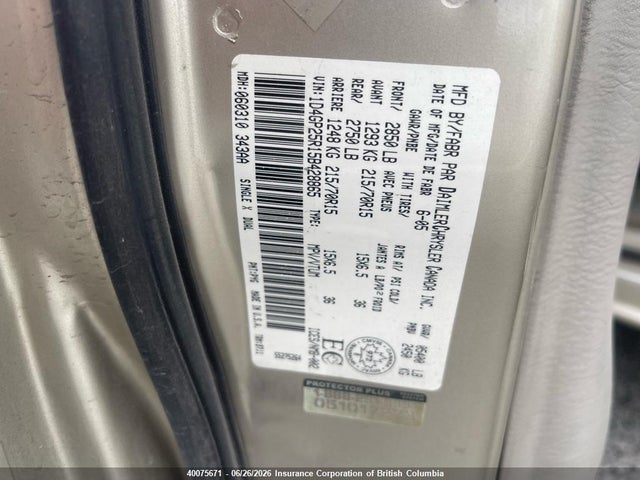 Aukcja sprzedaży 2005 Dodge Caravan Se, vin: 1D4GP25R15B428865, numer aukcji: 40075671
