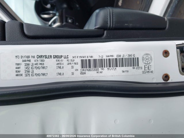 Продажа на аукционе авто 2013 Jeep Grand Cherokee Laredo, vin: 1C4RJFAG8DC535925, номер лота: 40072382